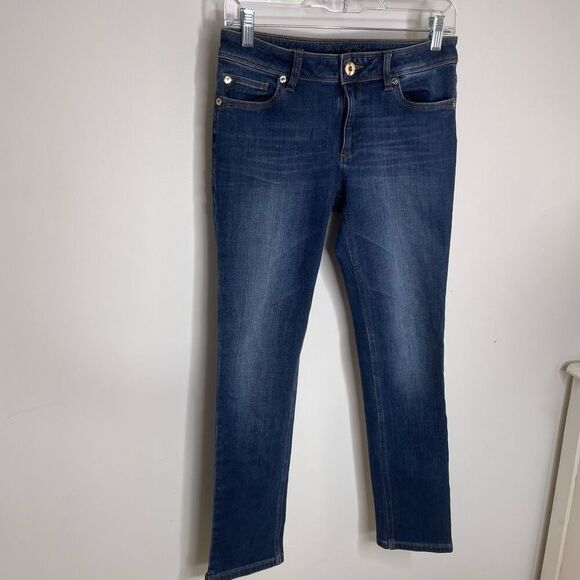 DL1961 Angel Mid Rise‎ Skinny Ankle Jean Size 27 6 Dark Wash Denim 4 Way Stretch - Picture 4 of 7